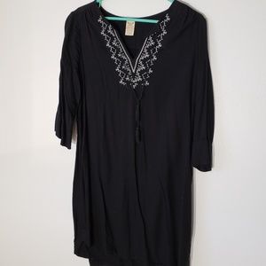 Black Embroidered Tunic